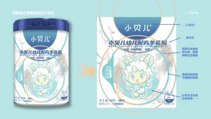 守護(hù)童真，營養(yǎng)新生 原創(chuàng)手繪插畫風(fēng)格嬰幼兒羊乳粉包裝設(shè)計(jì)新篇